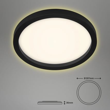 Briloner 7361-015 - Φωτιστικό οροφής LED CADRE LED/18W/230V d. 29,7 cm μαύρο