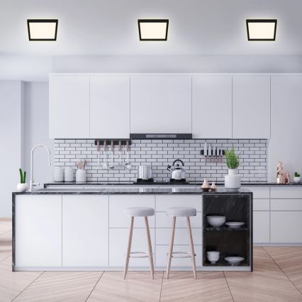 Briloner 7362-015 - Φωτιστικό οροφής LED CADRE LED/18W/230V 29,6x29,6 cm μαύρο