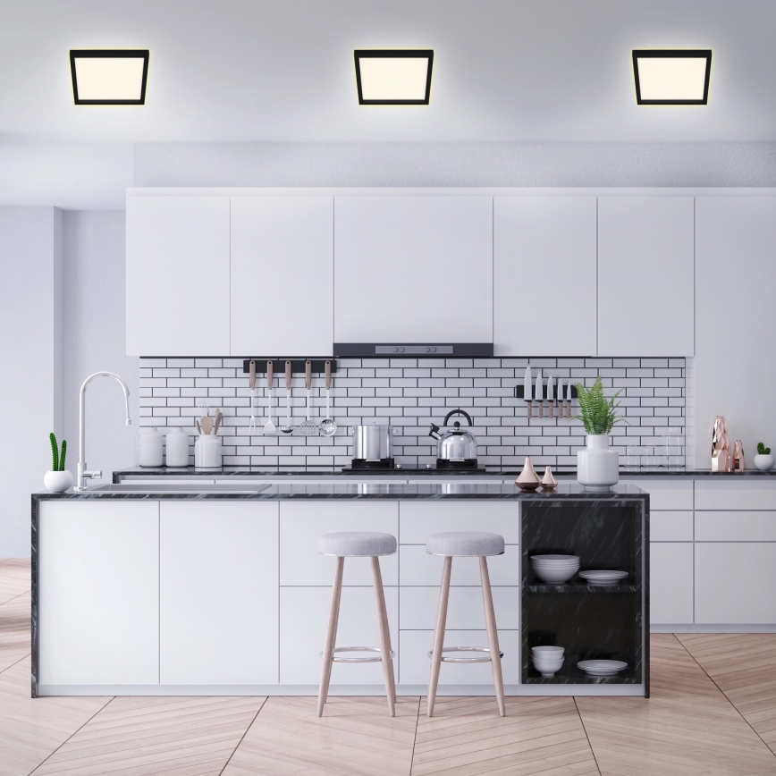 Briloner 7362-015 - Φωτιστικό οροφής LED CADRE LED/18W/230V 29,6x29,6 cm μαύρο