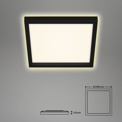 Briloner 7362-015 - Φωτιστικό οροφής LED CADRE LED/18W/230V 29,6x29,6 cm μαύρο