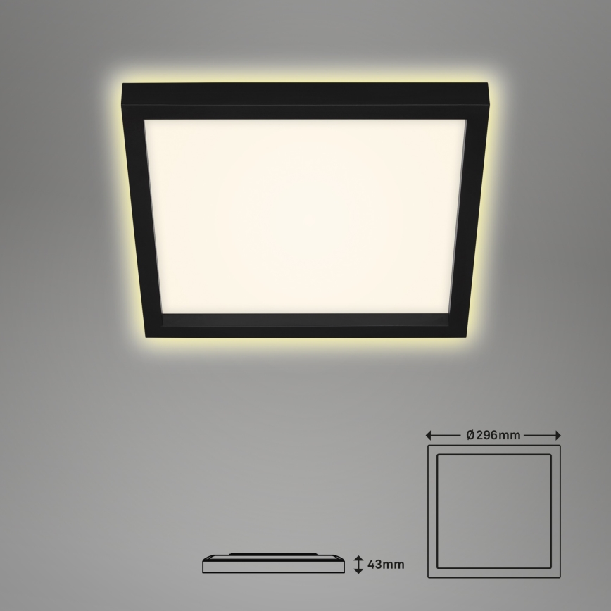 Briloner 7362-015 - Φωτιστικό οροφής LED CADRE LED/18W/230V 29,6x29,6 cm μαύρο