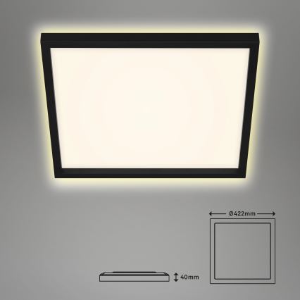 Briloner 7364-015 - Φωτιστικό οροφής LED CADRE LED/22W/230V 42,2x42,2 cm μαύρο