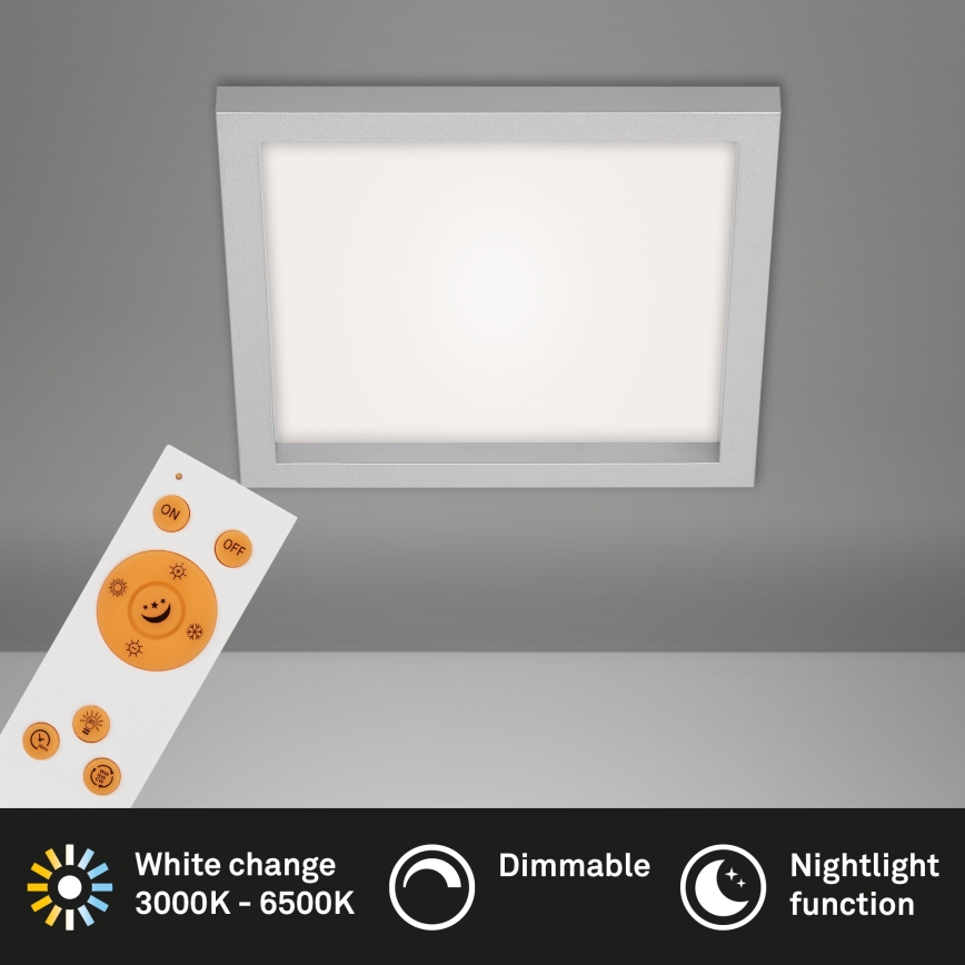 Briloner 7370-014 - LED ρυθμιζόμενο φωτιστικό οροφής LED/18W/230V 3000-6500K με τηλεχειριστήριο