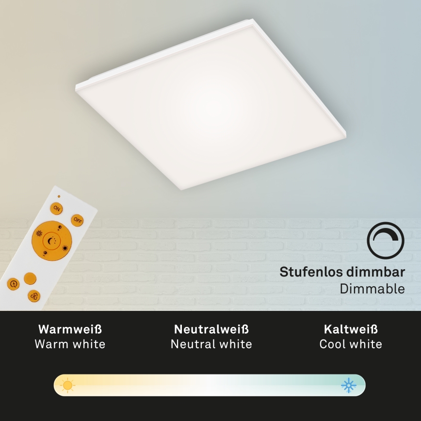 Briloner 7378-116 - LED Dimmable φωτιστικό οροφής FRAMELESS LED/24W/230V 3000-6500K + τηλεχειριστήριο