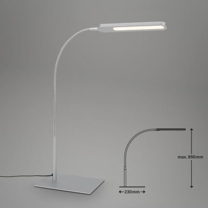 Briloner 7389-014 - LED Dimming touch flexible επιτραπέζια λάμπα SERVO LED/8W/230V 3000/4000/6500K