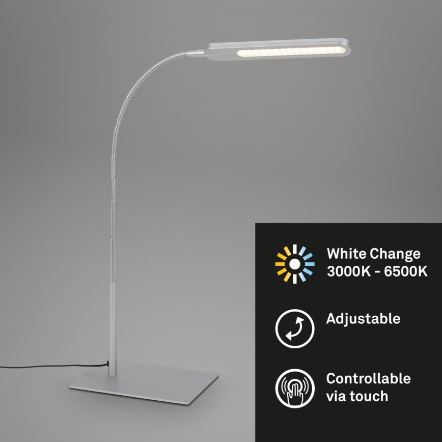 Briloner 7389-014 - LED Dimming touch flexible επιτραπέζια λάμπα SERVO LED/8W/230V 3000/4000/6500K