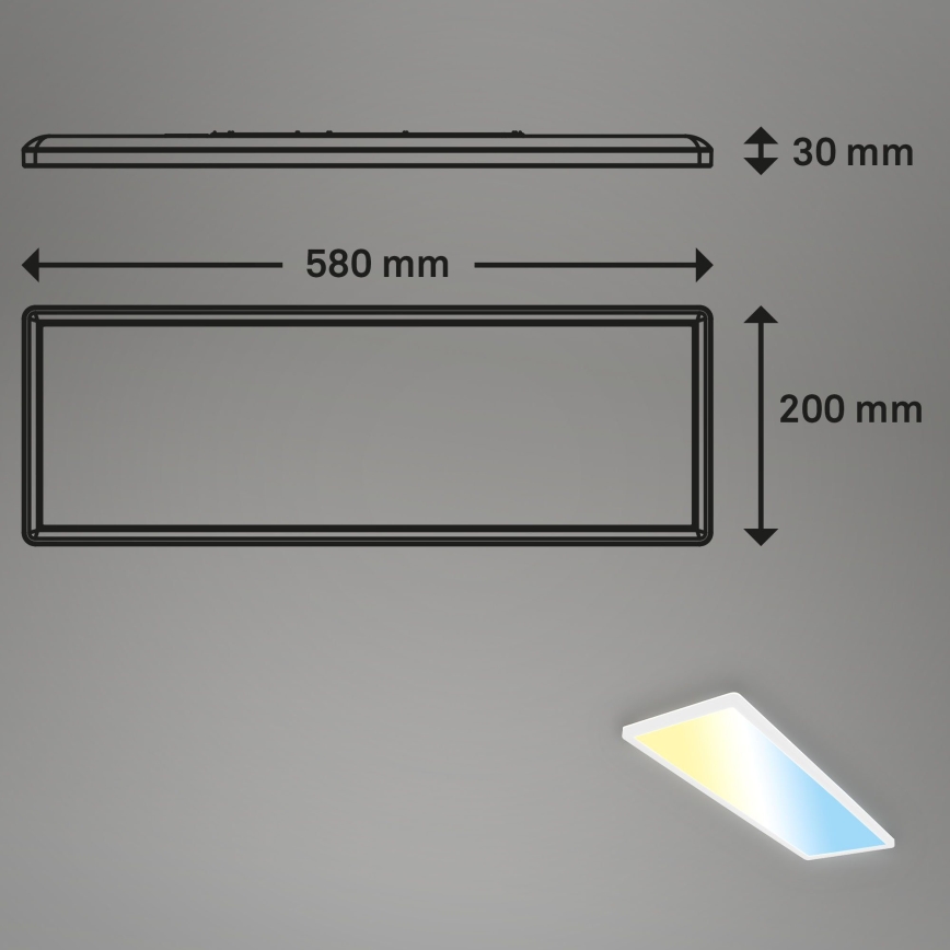 Briloner 7403-016 - LED Dimmable φωτιστικό οροφής SLIM LED/23W/230V 2700-6500K + τηλεχειριστήριο