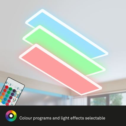 Briloner 7404-016 - LED RGBW Ρυθμιζόμενο επιφανειακό πάνελ LED/22W/230V 4000K + τηλεχειριστήριο