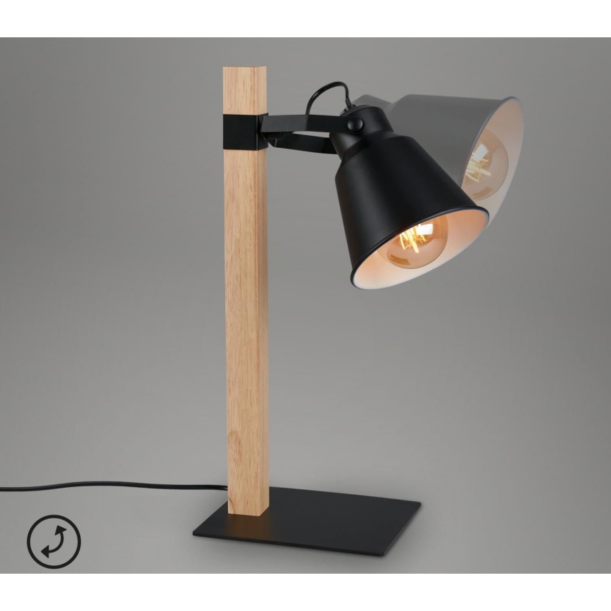 Briloner 7406-015 - Eπιτραπέζια λάμπα TALE 1xE27/25W/230V μαύρο