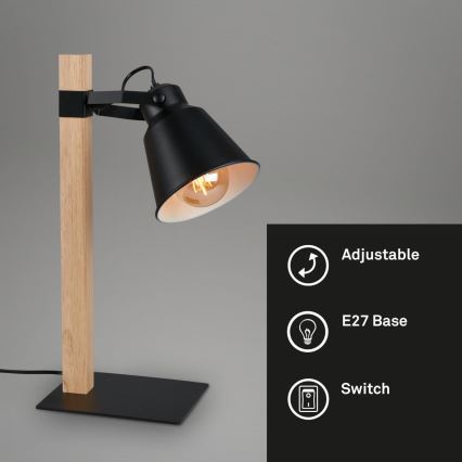 Briloner 7406-015 - Eπιτραπέζια λάμπα TALE 1xE27/25W/230V μαύρο
