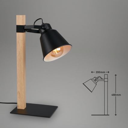 Briloner 7406-015 - Eπιτραπέζια λάμπα TALE 1xE27/25W/230V μαύρο