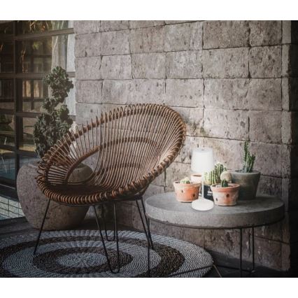 Briloner 7423016 - Επαναφορτιζόμενος εξωτερικός επιτραπέζιος φωτισμός LED με ρύθμιση φωτεινότητας LED/2,6W/5V 2000mAh IP44 λευκός