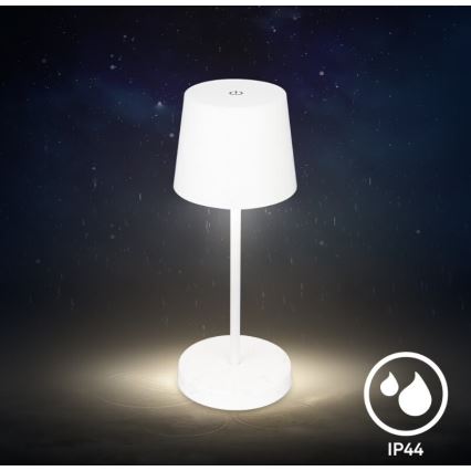 Briloner 7423016 - LED Dimming επαναφορτιζόμενο Εξωτερικού χώρου Επιτραπέζιο φωτιστικό LED/2,6W/5V 2000mAh IP44 λευκό