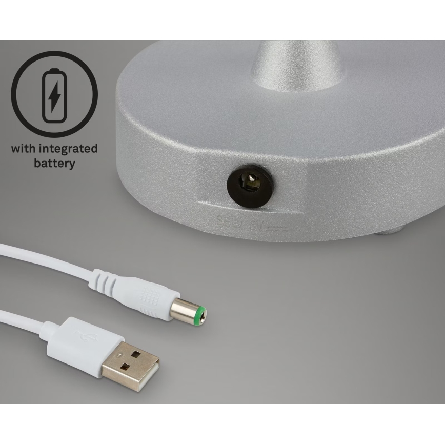 Briloner 7445-014 - LED Dimming επαναφορτιζόμενο Εξωτερικού χώρου αφής Επιτραπέζιο φωτιστικό LED/3W/5V IP44