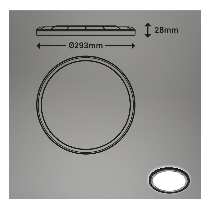Briloner 7454-414 - Φωτιστικό οροφής LED DECO LED/18W/230V