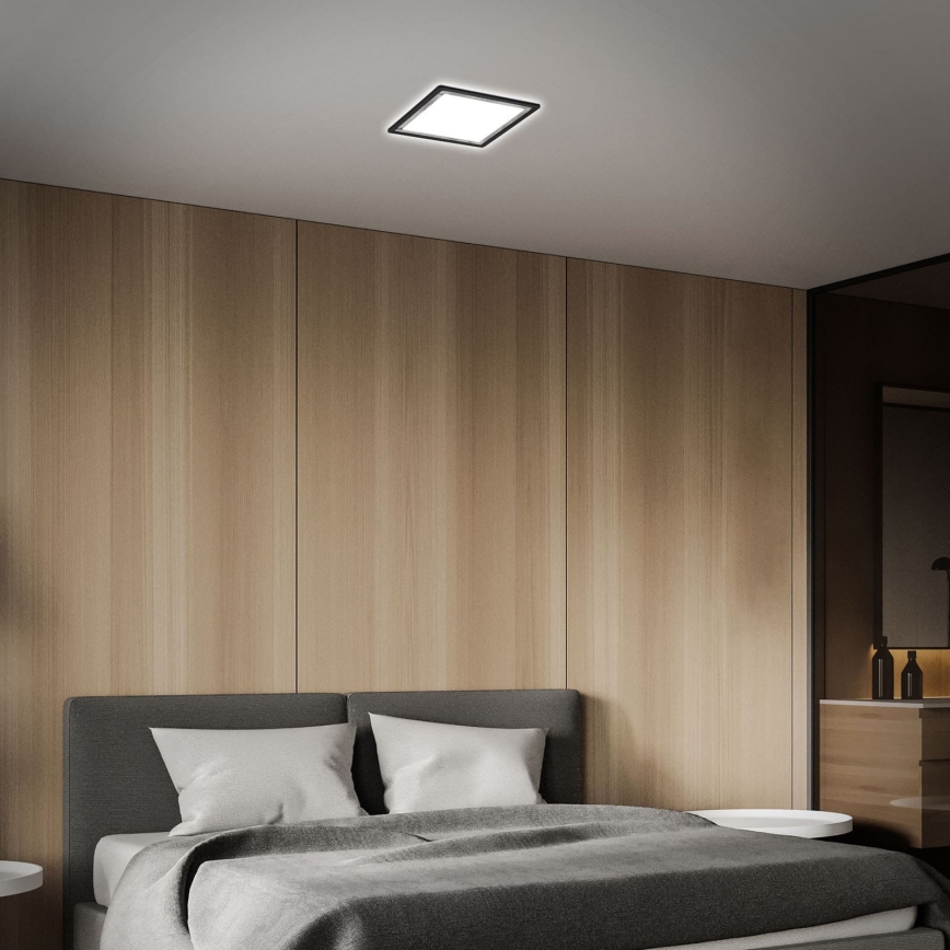 Briloner 7457-414 - LED Φωτιστικό οροφής SLIM LED/18W/230V 4000K 29x29 cm μαύρο