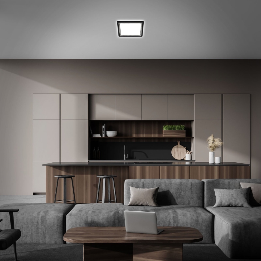 Briloner 7457-414 - LED Φωτιστικό οροφής SLIM LED/18W/230V 4000K 29x29 cm μαύρο