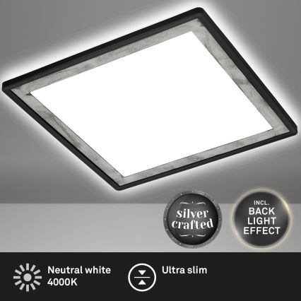 Briloner 7457-414 - LED Φωτιστικό οροφής SLIM LED/18W/230V 4000K 29x29 cm μαύρο