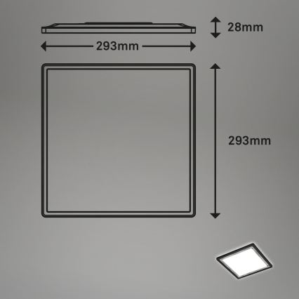 Briloner 7457-414 - LED Φωτιστικό οροφής SLIM LED/18W/230V 4000K 29x29 cm μαύρο