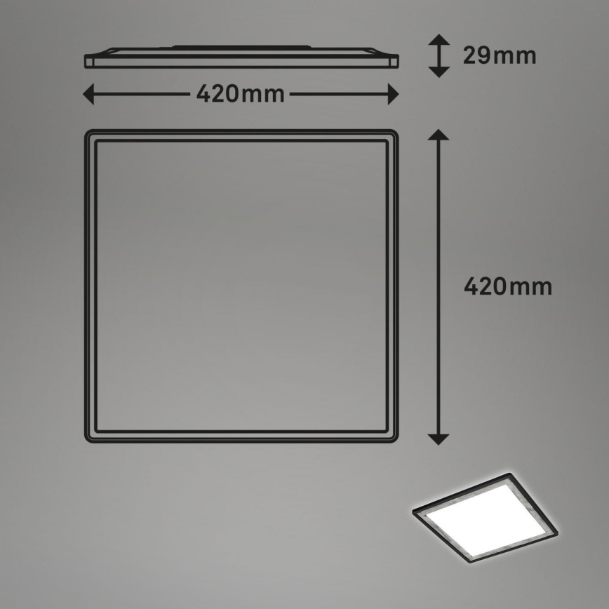 Briloner 7459-414 - LED Dimmable φωτιστικό οροφής SLIM LED/22W/230V 2700-6500K + τηλεχειριστήριο