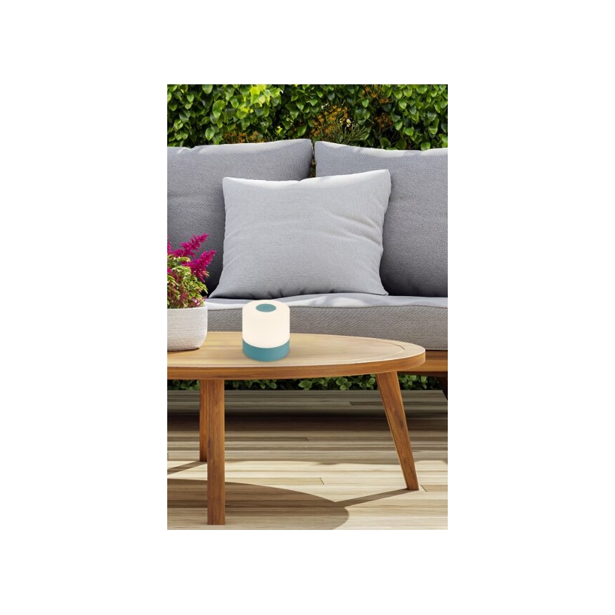 Briloner 7461010 - LED Dimming επαναφορτιζόμενο Εξωτερικού χώρου Επιτραπέζιο φωτιστικό LED/2W/5V IP44 μπλε