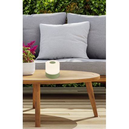 Briloner 7461019 - Επαναφορτιζόμενος εξωτερικός επιτραπέζιος φωτισμός LED με ρύθμιση φωτεινότητας LED/2W/5V IP44 1200 mAh πράσινο