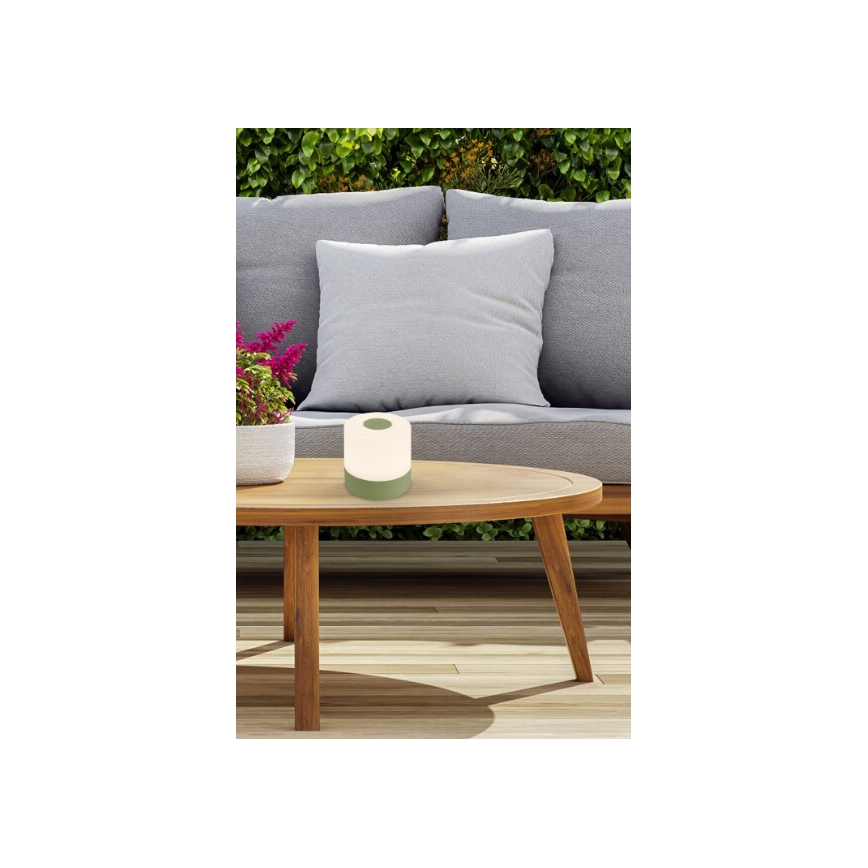 Briloner 7461019 - LED Dimming επαναφορτιζόμενο Εξωτερικού χώρου Επιτραπέζιο φωτιστικό LED/2W/5V IP44 πράσινο