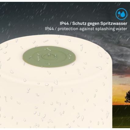Briloner 7461019 - LED Dimming επαναφορτιζόμενο Εξωτερικού χώρου Επιτραπέζιο φωτιστικό LED/2W/5V IP44 πράσινο