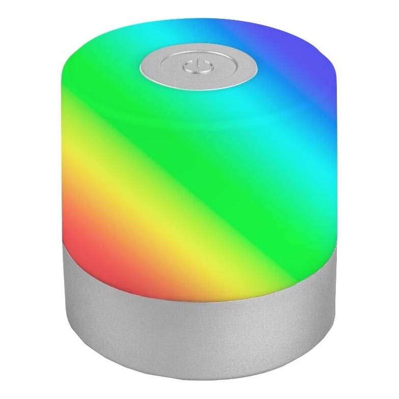 Briloner 7462014 - LED RGB Επαναφορτιζόμενο Εξωτερικού χώρου Επιτραπέζιο φωτιστικό LED/1,5W/5V IP44 1200 mAh ματ χρώμιο