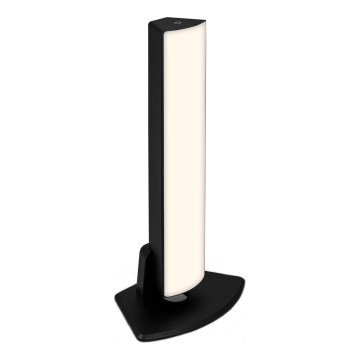 Briloner 7474-015 - LED εξωτερικό επιτραπέζιο φωτιστικό με επαναφορτιζόμενη μπαταρία και αφής, 2 σε 1 LED/7W/5V 2x2200 mAh USB 3000K IP44 μαύρο