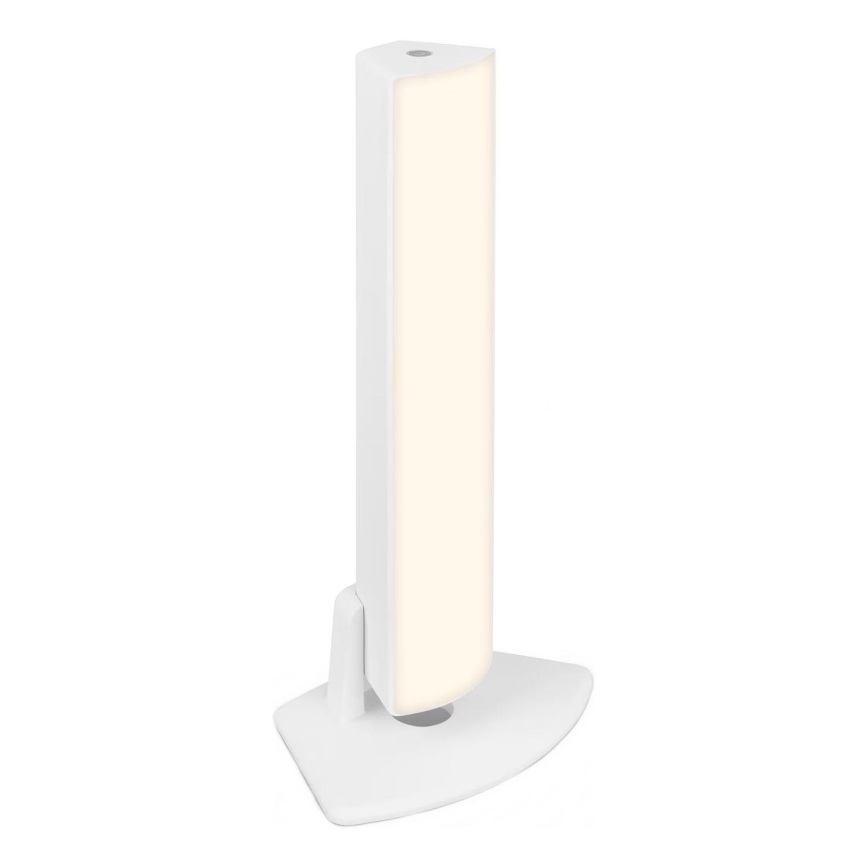 Briloner 7474-016 - LED εξωτερικό επιτραπέζιο φωτιστικό με επαναφορτιζόμενη μπαταρία και αφής, 2 σε 1 LED/7W/5V 2x2200 mAh USB 3000K IP44 λευκό