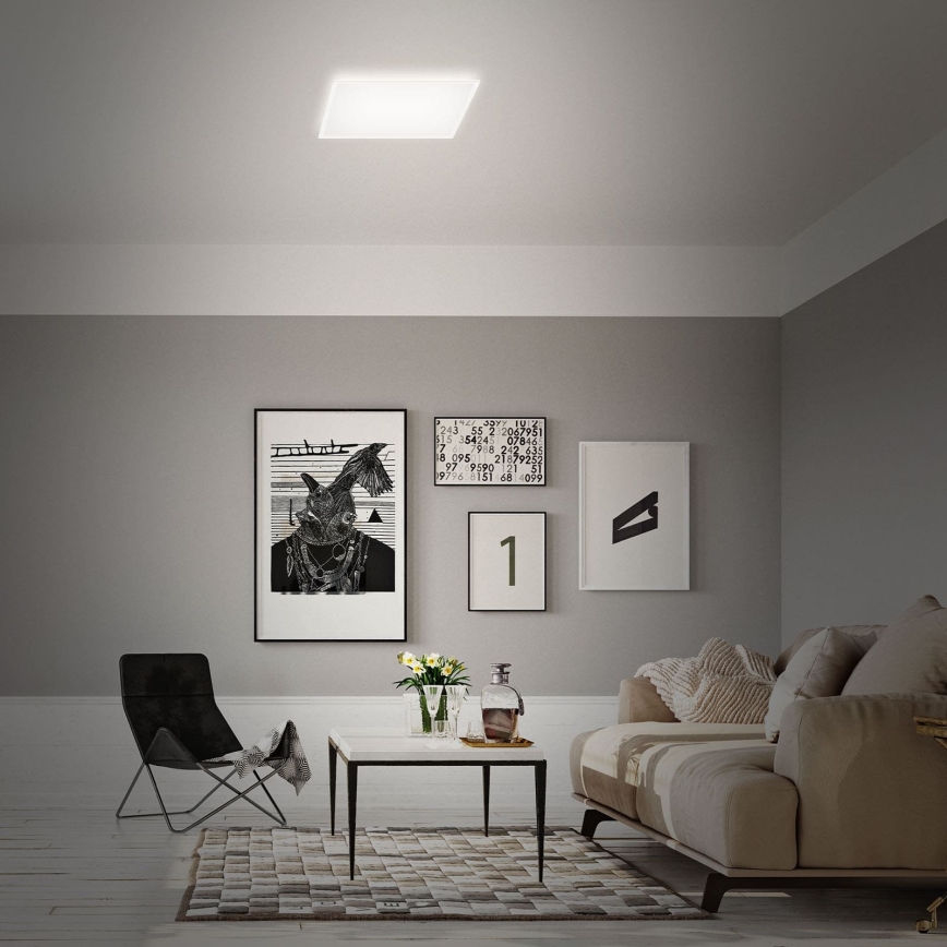 Briloner 7491-016 - LED RGBW ρυθμιζόμενο φωτιστικό οροφής SMART LED/22W/230V 4000K 42x42 cm Wi-Fi Tuya + τηλεχειριστήριο