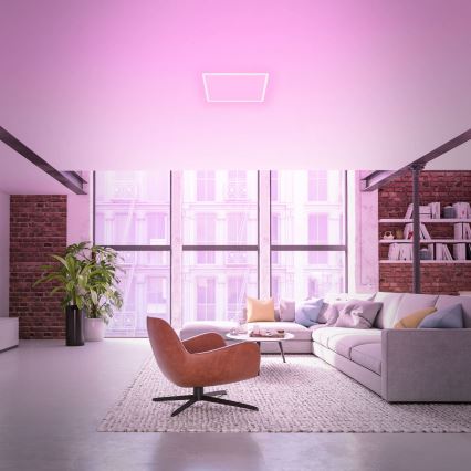 Briloner 7491-016 - LED RGBW ρυθμιζόμενο φωτιστικό οροφής SMART LED/22W/230V 4000K 42x42 cm Wi-Fi Tuya + τηλεχειριστήριο