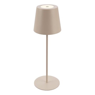 Briloner 7508011 - LED Dimming επαναφορτιζόμενο Εξωτερικού χώρου Επιτραπέζιο φωτιστικό 2σε1 LED/2,5W/5V IP44 μπεζ