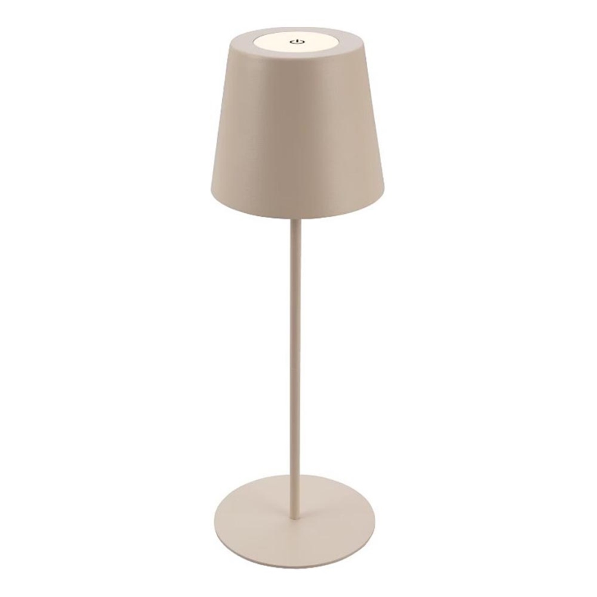 Briloner 7508011 - LED Dimming επαναφορτιζόμενο Εξωτερικού χώρου Επιτραπέζιο φωτιστικό 2σε1 LED/2,5W/5V IP44 μπεζ