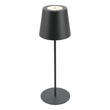 Briloner 7508015 - LED Dimming επαναφορτιζόμενο Εξωτερικού χώρου Επιτραπέζιο φωτιστικό 2σε1 LED/2,5W/5V IP44 ανθρακί