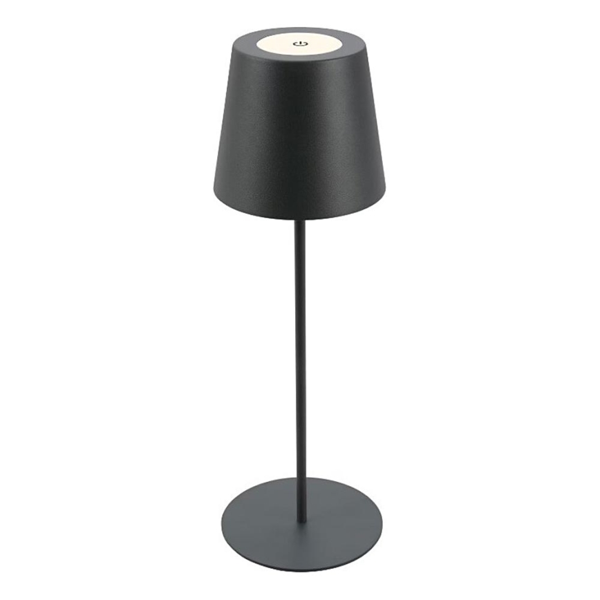 Briloner 7508015 - LED Dimming επαναφορτιζόμενο Εξωτερικού χώρου Επιτραπέζιο φωτιστικό 2σε1 LED/2,5W/5V IP44 ανθρακί