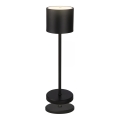 Briloner 7521015 - Ρυθμιζόμενο επαναφορτιζόμενο υπαίθριο επιτραπέζιο φωτιστικό SIGO LED, 2,5W/5V, IP44, 2600 mAh, μαύρο