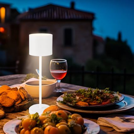 Briloner 7521016 - Ρυθμιζόμενη επαναφορτιζόμενη εξωτερική επιτραπέζια λάμπα LED SIGO LED/2,5W/5V IP44 2600 mAh λευκή