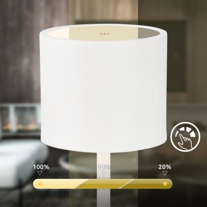 Briloner 7521016 - Ρυθμιζόμενη επαναφορτιζόμενη εξωτερική επιτραπέζια λάμπα LED SIGO LED/2,5W/5V IP44 2600 mAh λευκή