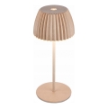 Briloner 7552-011 - LED ρυθμιζόμενο επαναφορτιζόμενο επιτραπέζιο φωτιστικό εξωτερικού χώρου με λειτουργία αφής MINI LED/1,5W/5V IP44 1800 mAh μπεζ