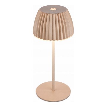 Briloner 7552-011 - LED ρυθμιζόμενο επαναφορτιζόμενο επιτραπέζιο φωτιστικό εξωτερικού χώρου με λειτουργία αφής MINI LED/1,5W/5V IP44 1800 mAh μπεζ