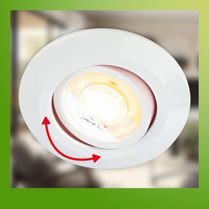 Briloner 7586036 - Σετ 3x LED εντοιχισμένο φωτιστικό οροφής για μπάνιο KLIRA LED/4,9W/230V 2500/3000/4000K IP23 λευκό
