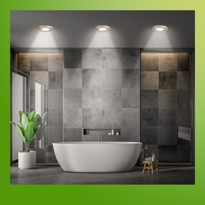 Briloner 7588032 - Σετ 3 τεμ. LED χωνευτό φωτιστικό οροφής μπάνιου KLIRA LED/4,9W/230V 2500/3000/4000K IP44 ματ χρώμιο