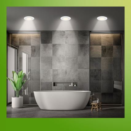 Briloner 7589036 - Σετ 3x ρυθμιζόμενο LED εντοιχισμένο φωτιστικό οροφής για μπάνιο KLIRA LED/4,9W/230V 2500/3000/4000K IP44 λευκό