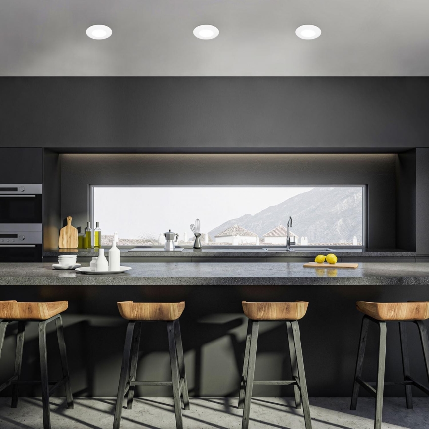 Briloner 7598036 - ΣΕΤ 3x Χωνευτό Φωτιστικό μπάνιου LED LED/4,9W/230V IP44 2700/4000/6500K λευκό