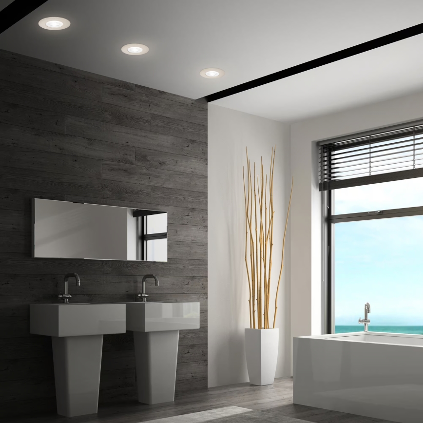 Briloner 7605032 - Σετ 3x LED χωνευτά φωτιστικά οροφής για μπάνιο LED/4,9W/230V 2700/4000/6500K IP44 ματ χρώμιο