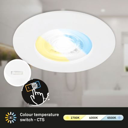 Briloner 7605036 - ΣΕΤ 3xLED εντοιχιστά φωτιστικά μπάνιου 3xLED/4,9W/230V IP44 λευκό