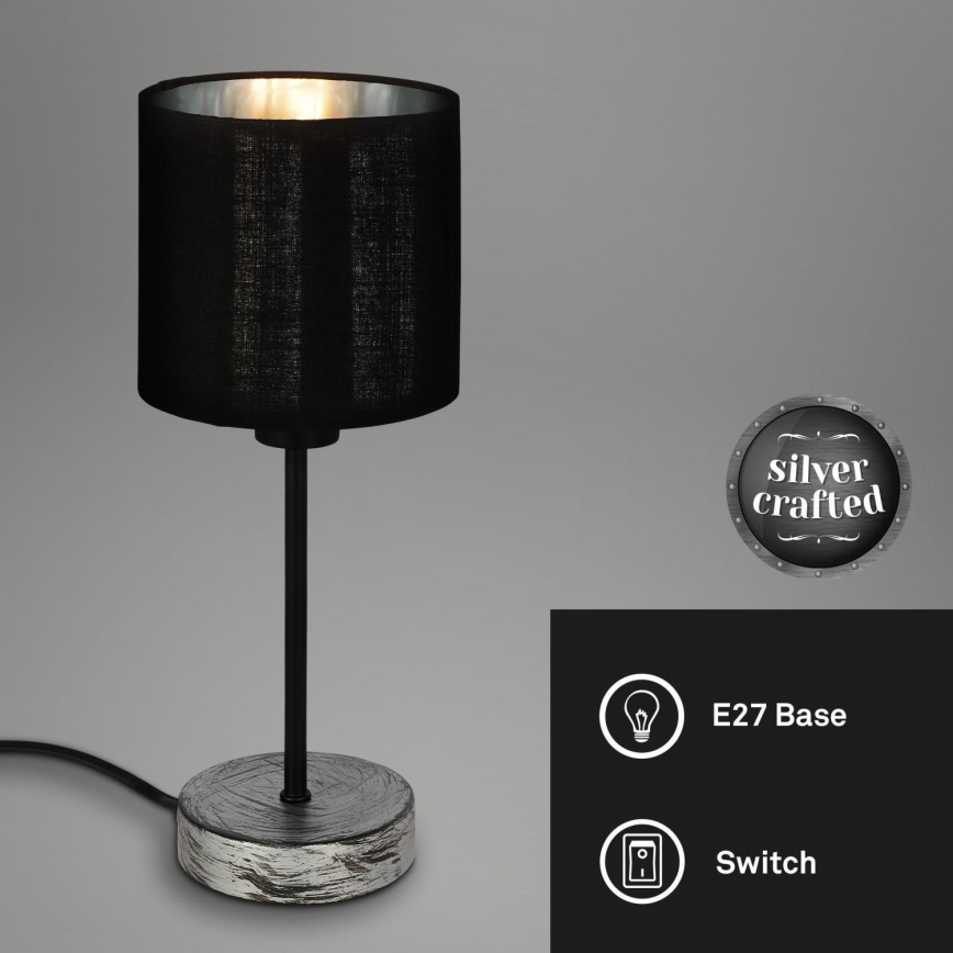 Briloner 7737-014 - Eπιτραπέζιο φωτιστικό SILVER CRAFTED 1xE14/25W/230V