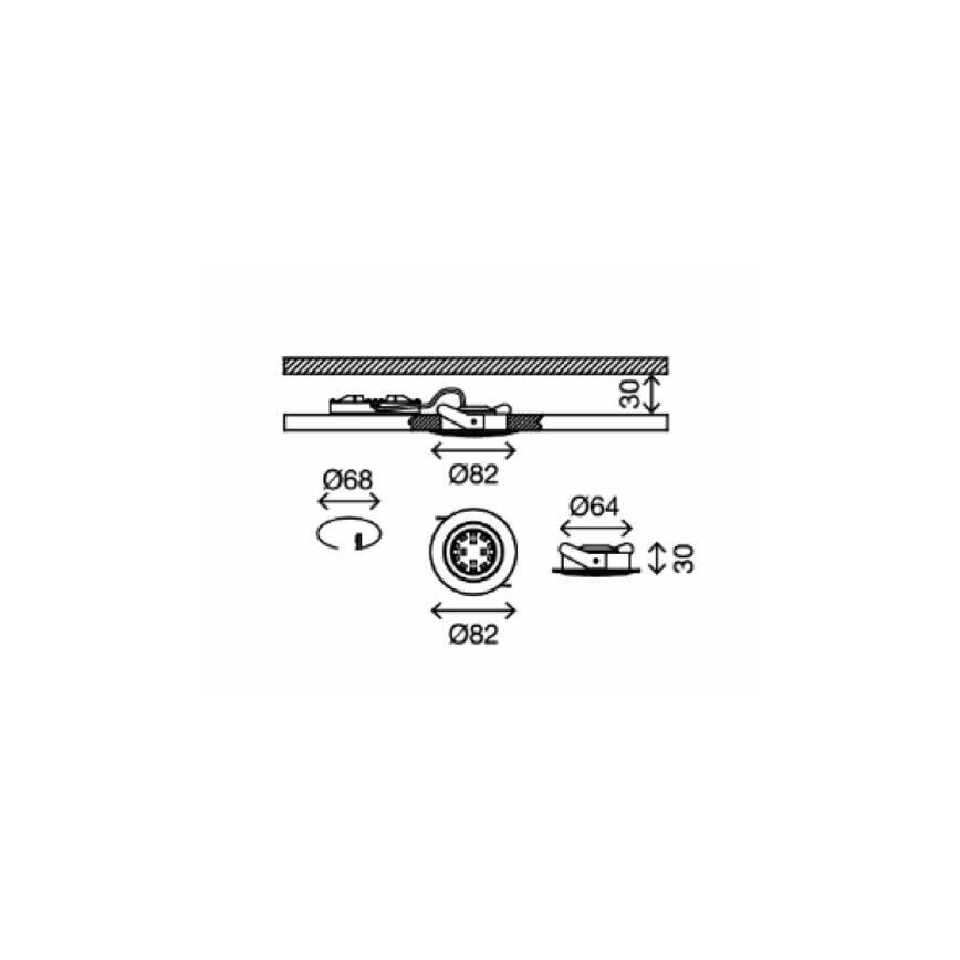 Briloner 8309-019 - LED Dimmable χωνευτό φωτιστικό μπάνιου LED/5W/230V IP23